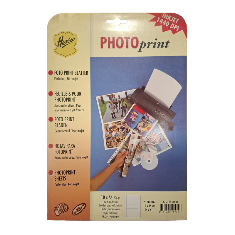 Henzo Inkjetpapír A4/10x15-0
