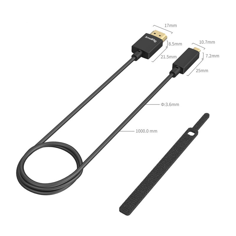 Smallrig 4795 Ultra-Slim 4K HDMI Data Cable D to A 100cm-1
