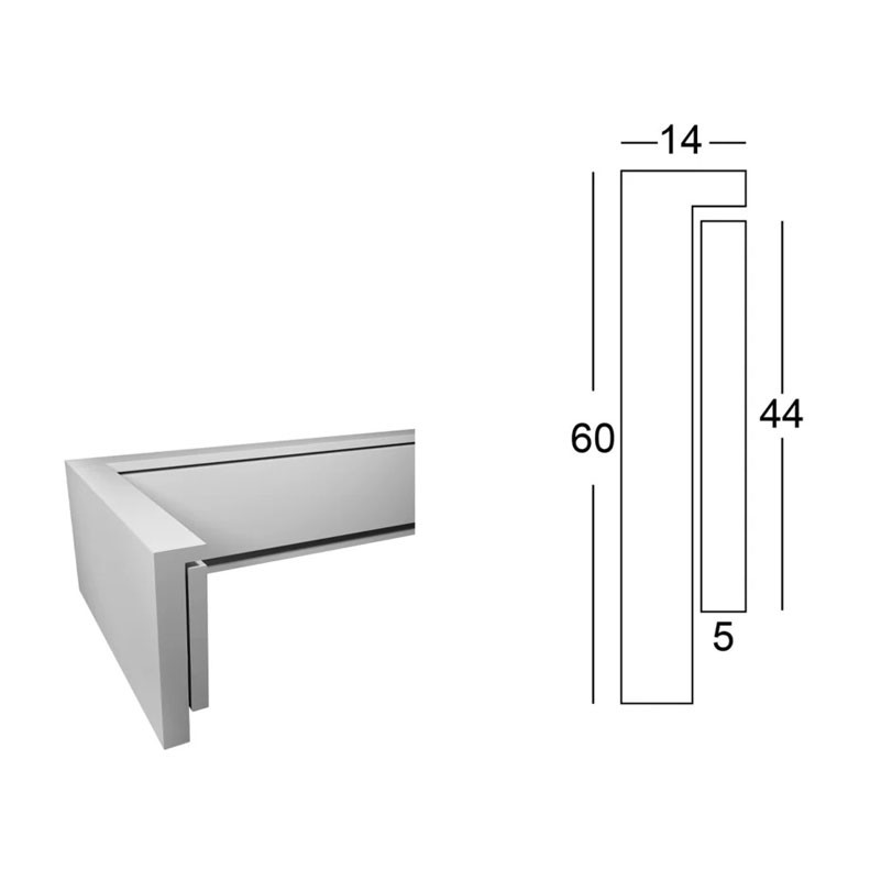 Walther Shape 3D fa képkeret 50x50cm tölgy-2