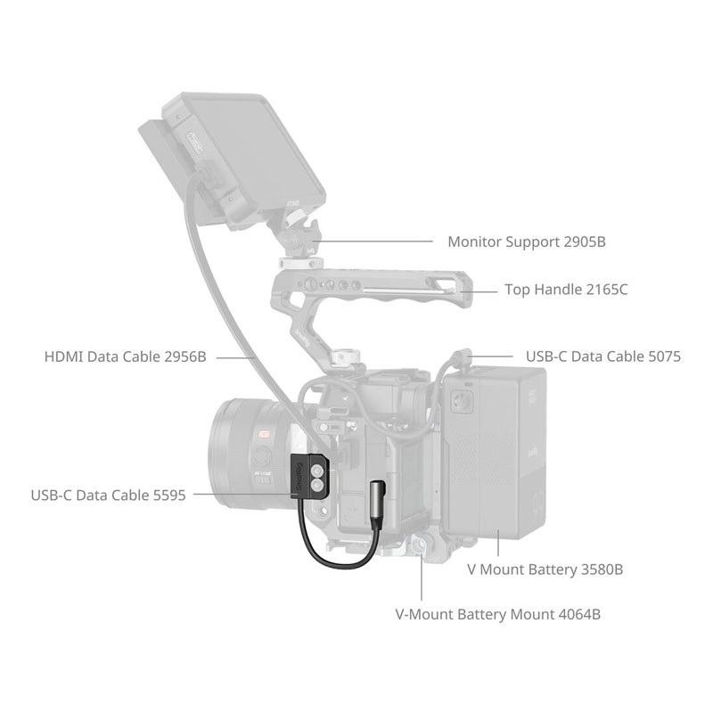 Smallrig 5595 USB-C Data Cable (Male to Female)-2