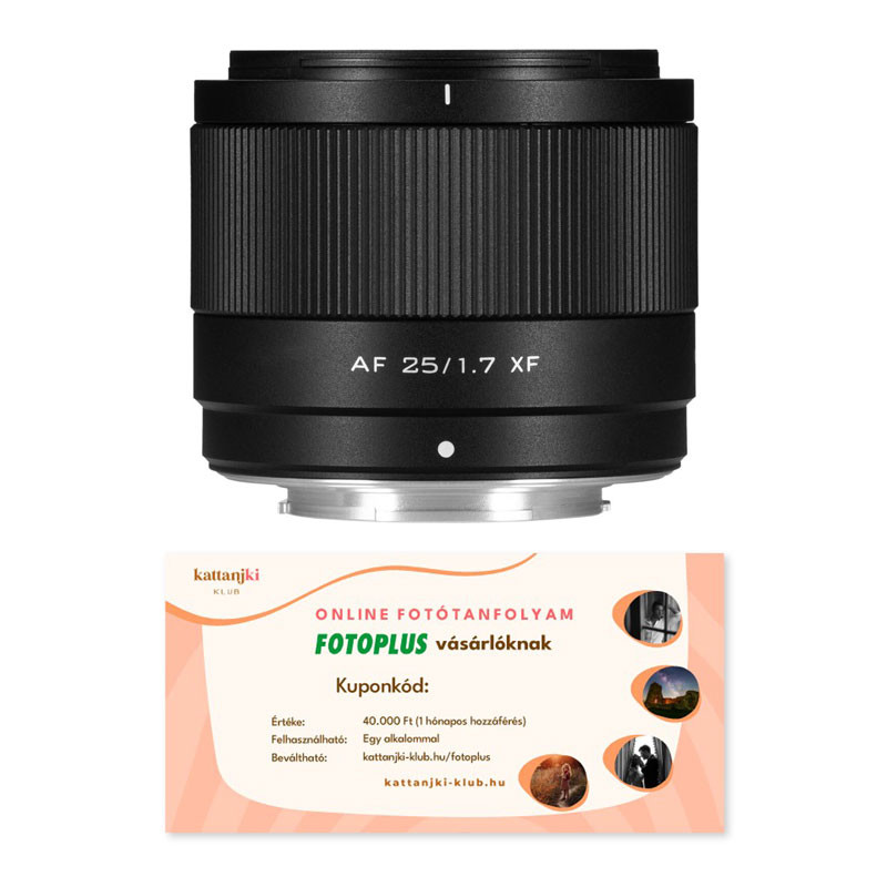 Viltrox AF APS-C 25mm f/1.7 objektív + Kattanjki Klub Online fotós kurzus - 40.000Ft értékű kupon-0
