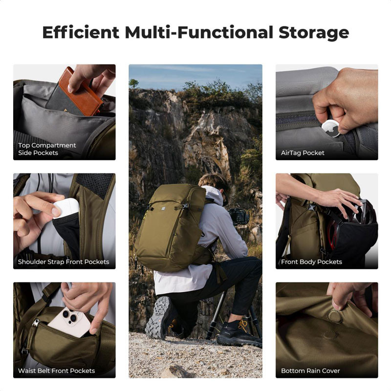 K&F Concept 30L Star Wander 01 hátizsák (pezsgő)-2