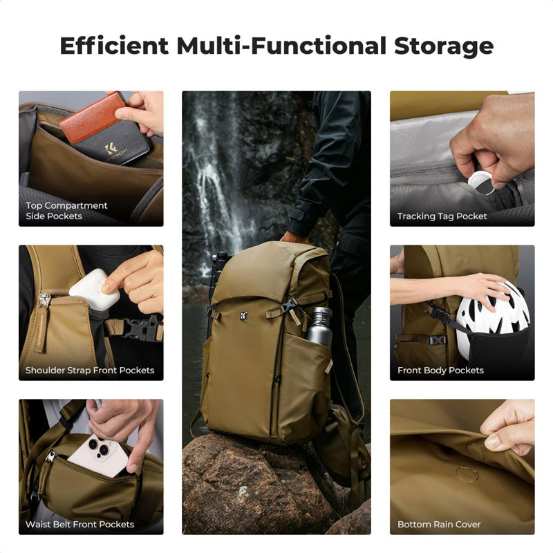 K&F Concept 40L Star Wander 05 hátizsák (pezsgő)-3