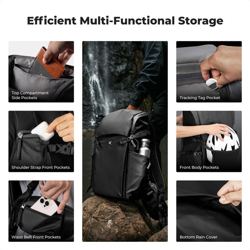 K&F Concept 40L Star Wander 05 hátizsák (fekete)-3