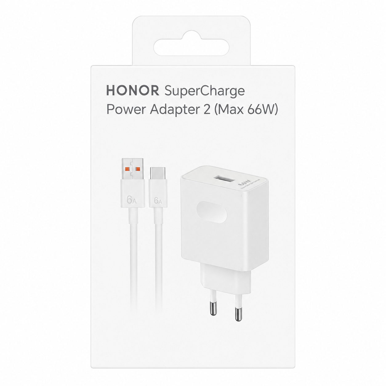 HN-200330E00 Honor eredeti utazási töltő 66 W + USB-C adatkábel fehér-1