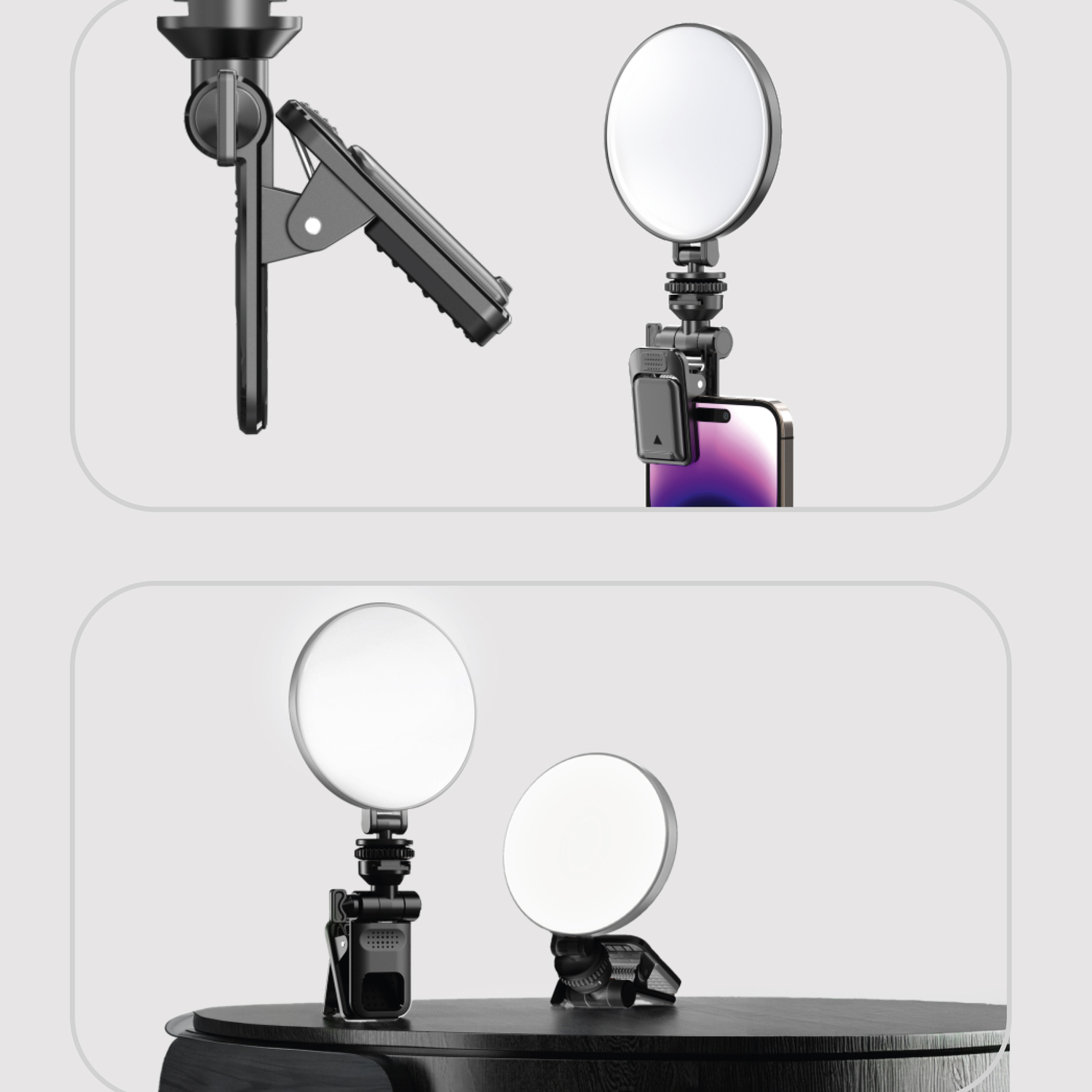 Blavec Selfie Ring lamp Aura Mini LED P-60 csipeszes fekete-1