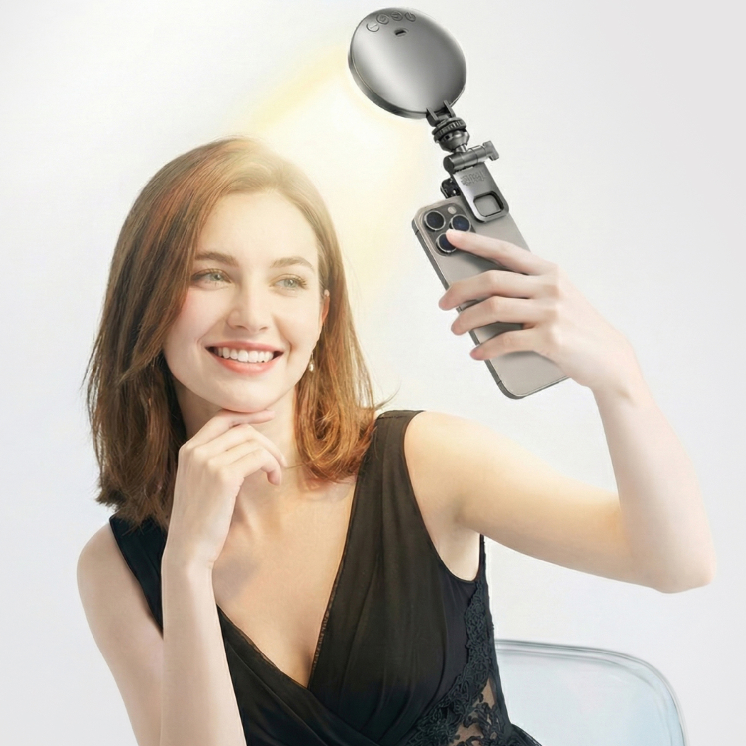 Blavec Selfie Ring lamp Aura Mini LED P-60 csipeszes fekete-5