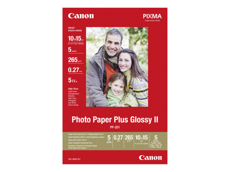 Canon PP-201 5 lap 10x15 cm fényes fotópapír 265g-0
