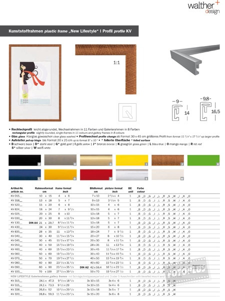 Walther New Lifestyle műanyag képkeret 30x40 arany-1