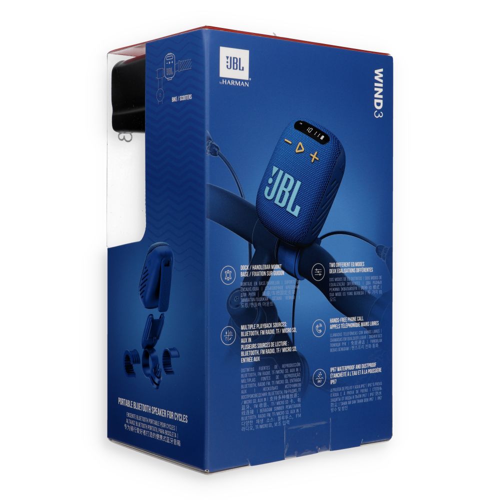 Bluetooth Hangszóró JBL Wind 3, 5W, Vízálló, Kék JBLWIND3BLU-3