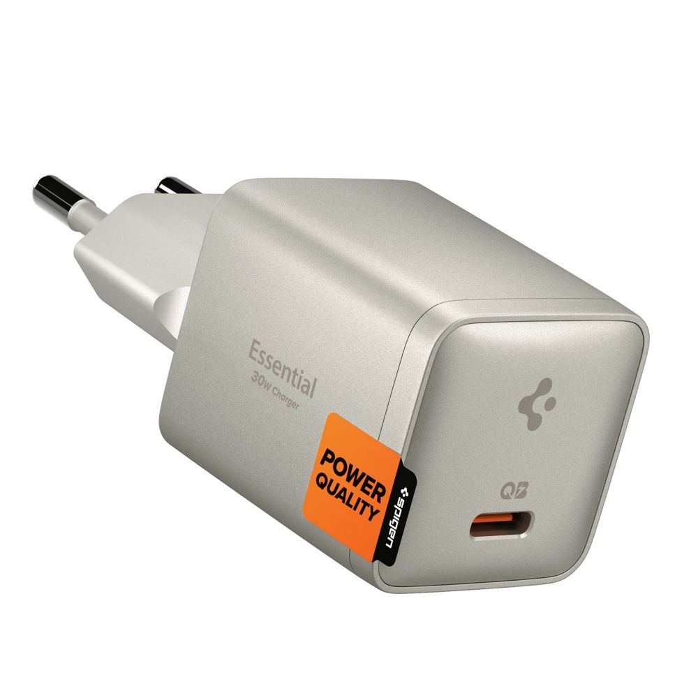 Spigen Essential EE301EU-GAN 1 portos 30 W-os hálózati USB-C töltőadapter természetes titán-0