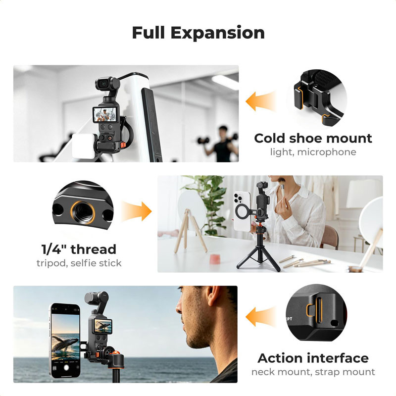 K&F Concept DJI Osmo Pocket 4 MagSafe mágneses bővítőkeret-2