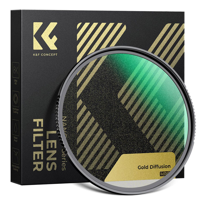 K&F Concept 82 mm Gold Diffusion 1/4 szűrő, Nano-Xcel Series-0