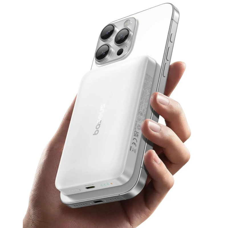 Baseus Enerfill FM12 powerbank, 10000mAh, 22.5W, PD + FQI, fehér E0028501-2