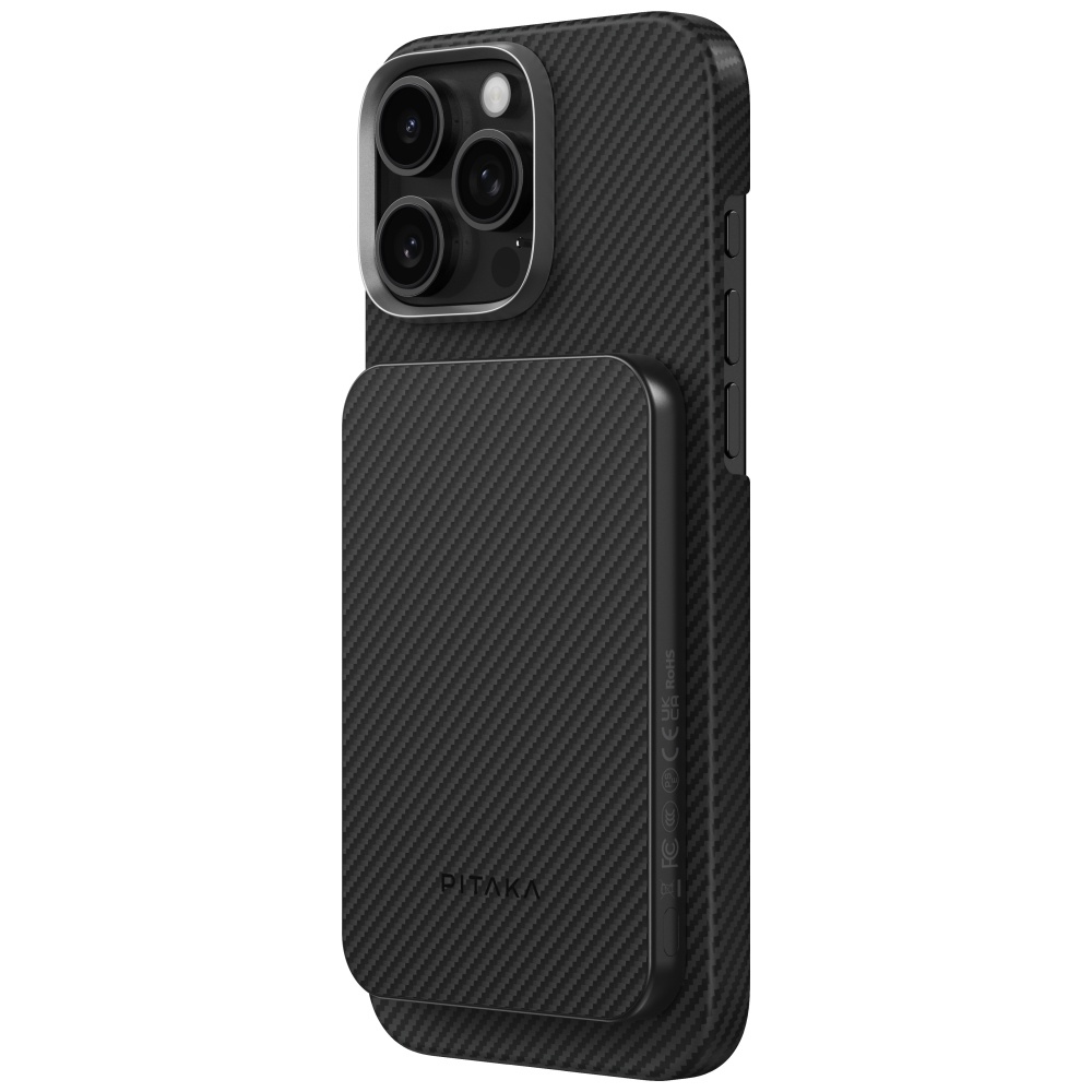 PITAKA Aramid Fiber Qi2 MagSafe powerbank fekete-szürke-8