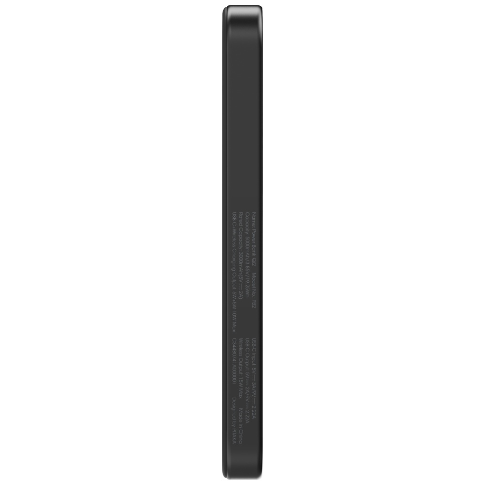 PITAKA Aramid Fiber Qi2 MagSafe powerbank fekete-szürke-5