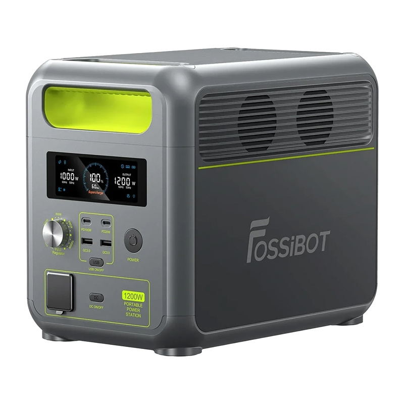 FOSSIBOT FBP1200 hordozható energiatároló állomás zöld-0