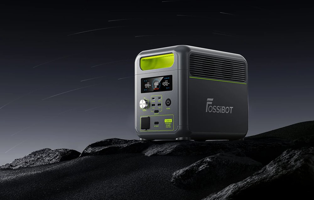 FOSSIBOT FBP1200 hordozható energiatároló állomás zöld-4