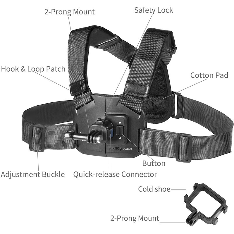 Smallrig 6050 mellkaspánt DJI Osmo Pocket 4 és Pocket 3 kamerához-1