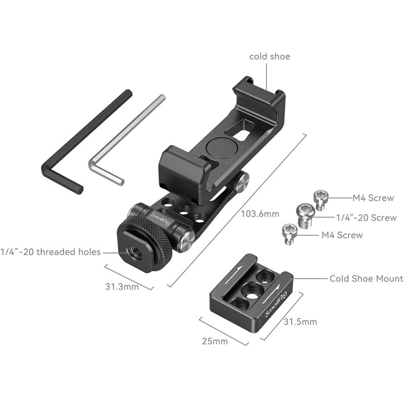 Smallrig 4301 okostelefon-tartó DJI gimbalokhoz-5