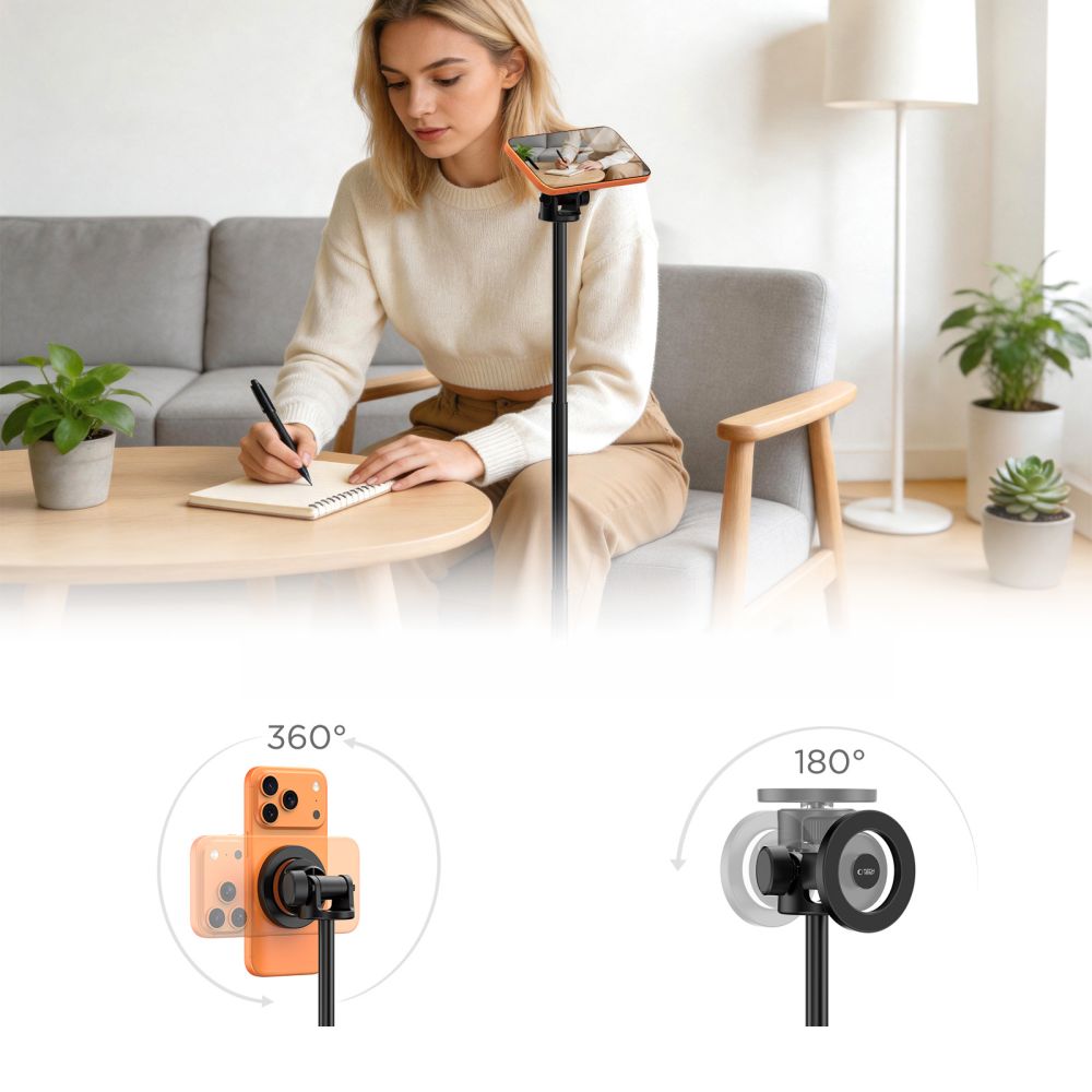 Tech-Protect L03S MagSafe Bluetooth szelfibot állvány Fekete-4