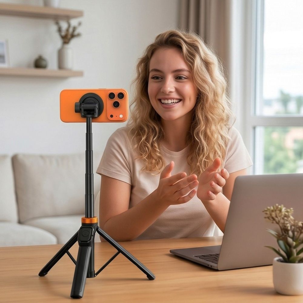 Tech-Protect L03S MagSafe Bluetooth szelfibot állvány Fekete-7