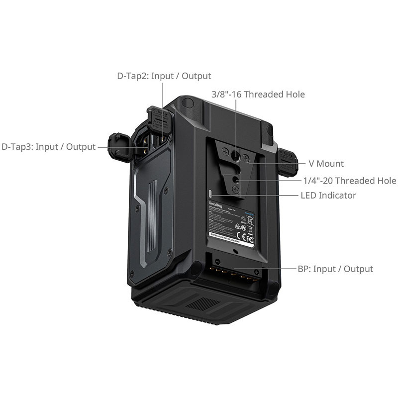 Smallrig T99 5864 V-Mount akkumulátor powerbank funkcióval-2