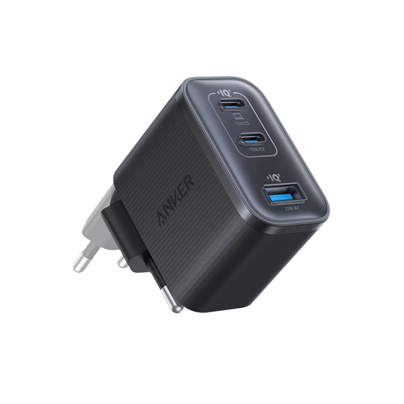 Anker Nano fali töltő, 70W, 3.5A, 1 x USB-A - 2 x USB-C, Fekete A121AL11-0