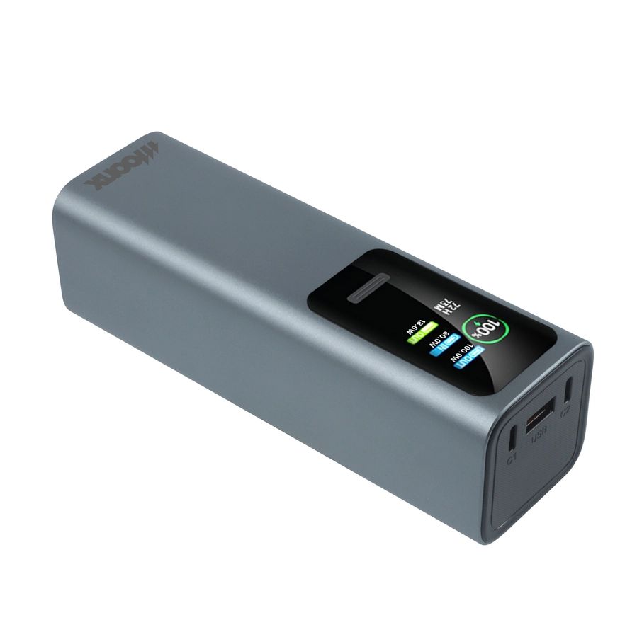 MOONX MP07 PD külső akkumulátor 165W 2xUSB-C + 1xUSB QC3.0 22.5W 30000mAh ezüst-6