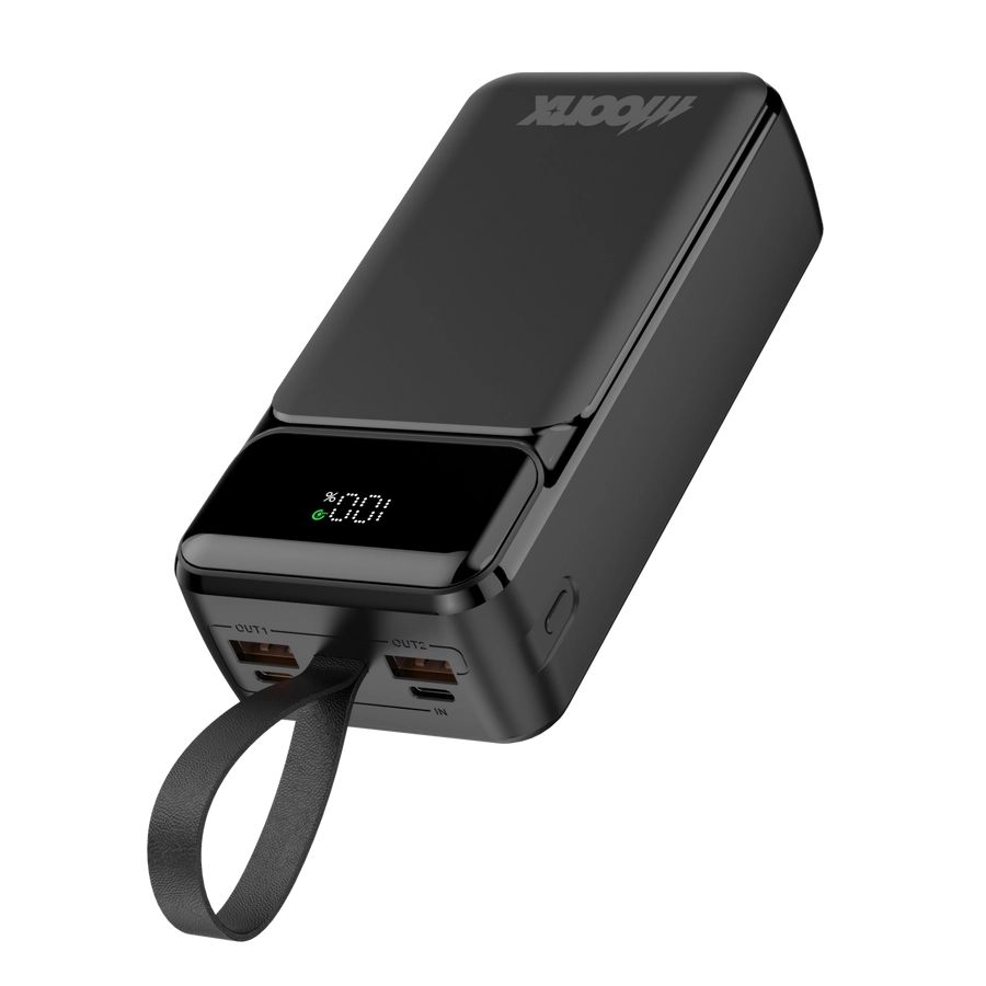 MOONX MP06 PD külső akkumulátor 65W 2xUSB-C + 2xUSB QC3.0 22.5W 30000mAh fekete-7