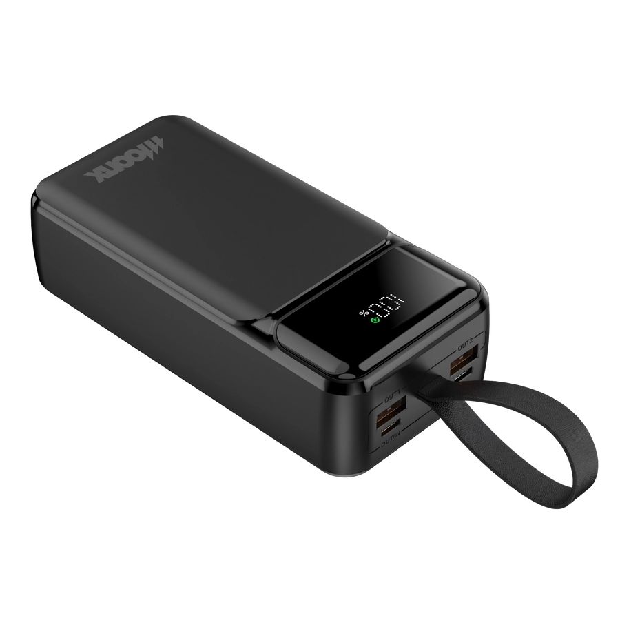 MOONX MP06 PD külső akkumulátor 65W 2xUSB-C + 2xUSB QC3.0 22.5W 30000mAh fekete-3
