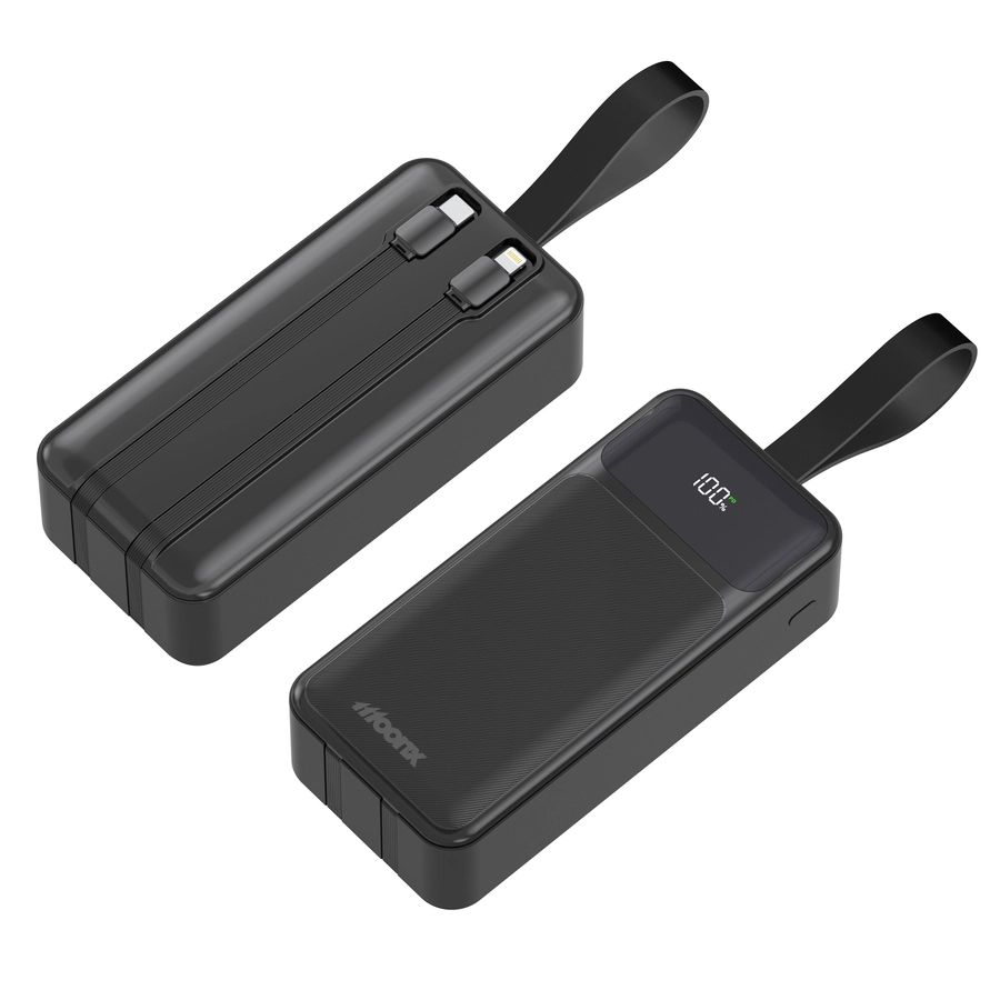 MOONX MP05 PD külső akkumulátor 20W 1xUSB-C + 1xUSB QC3.0 22.5W 30000mAh fekete-5