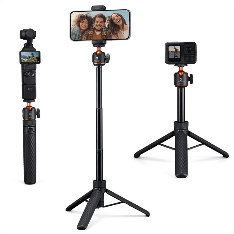 K&F Concept 65 cm-es asztali állvány és szelfibot gömbfejjel-0
