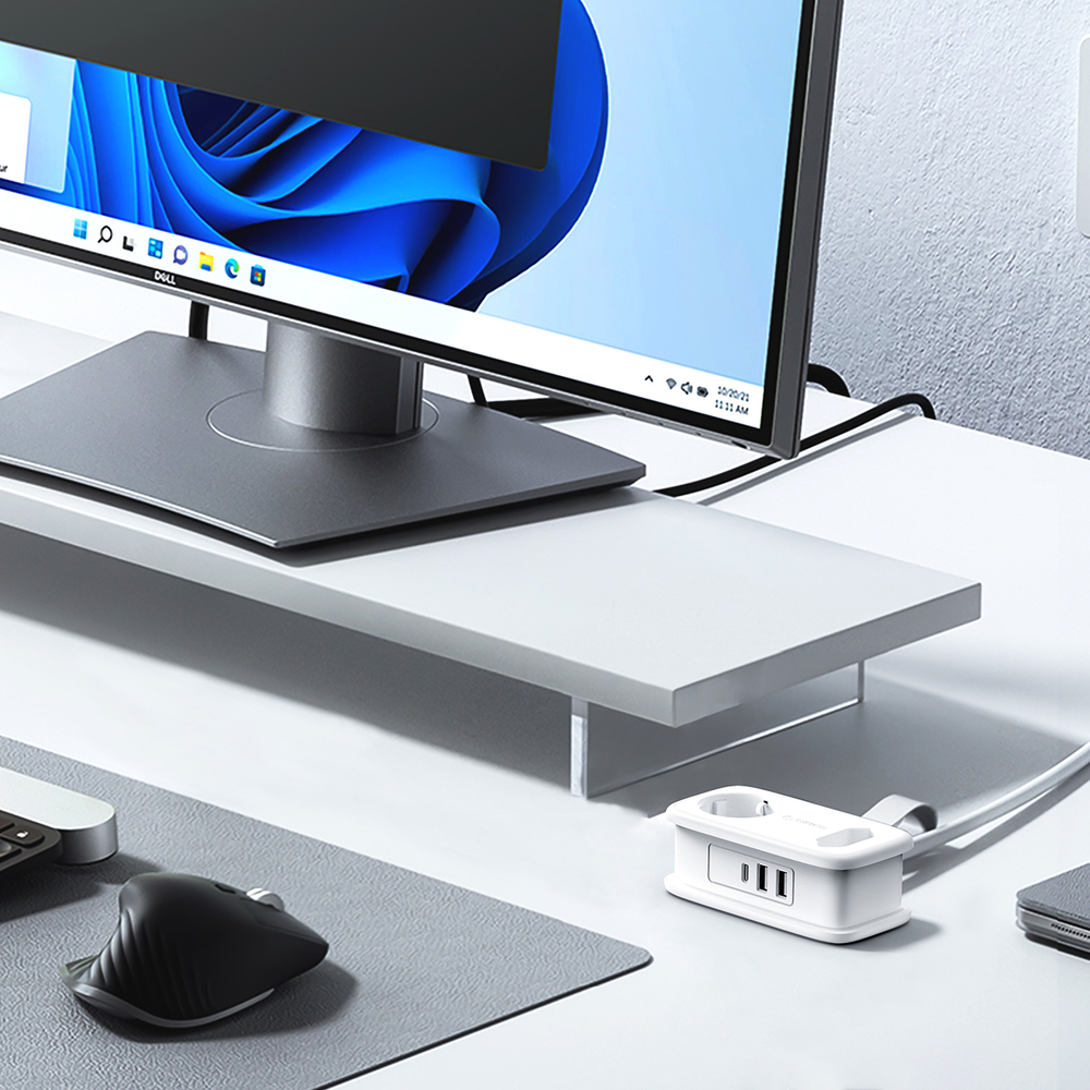 Orico AP3 65W GaN 6 az 1-ben hálózati elosztó 2x AC + 2x USB-A + 2x USB-C - fehér-3