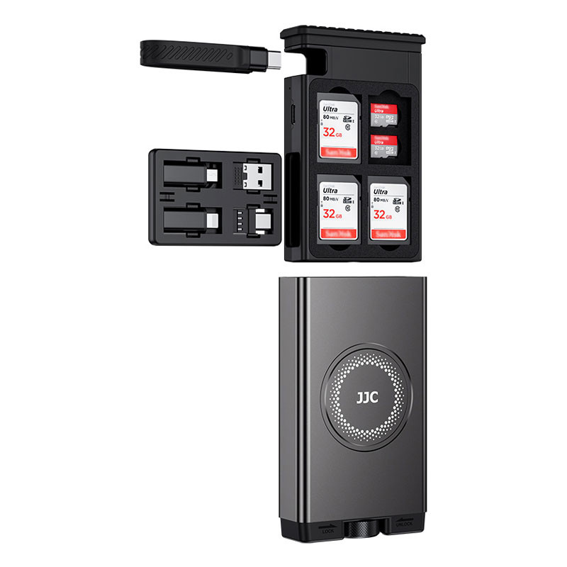 JJC MFCC-1 Multifunctional Card Station, memóriakártya tartó (Ezüst)-3