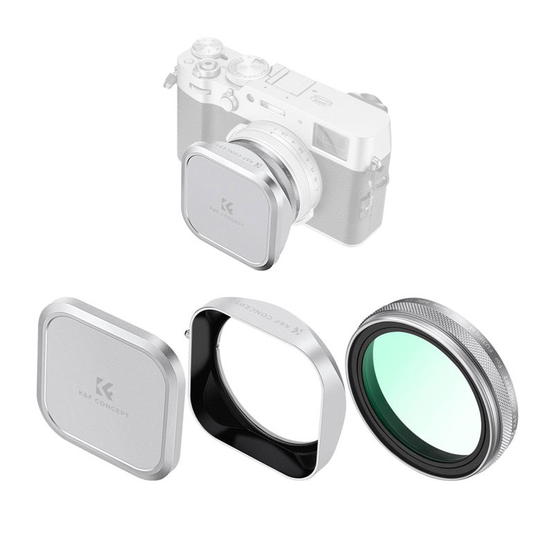 K&F Concept MCUV Fujifilm X100 szűrő készlet, ezüst-0