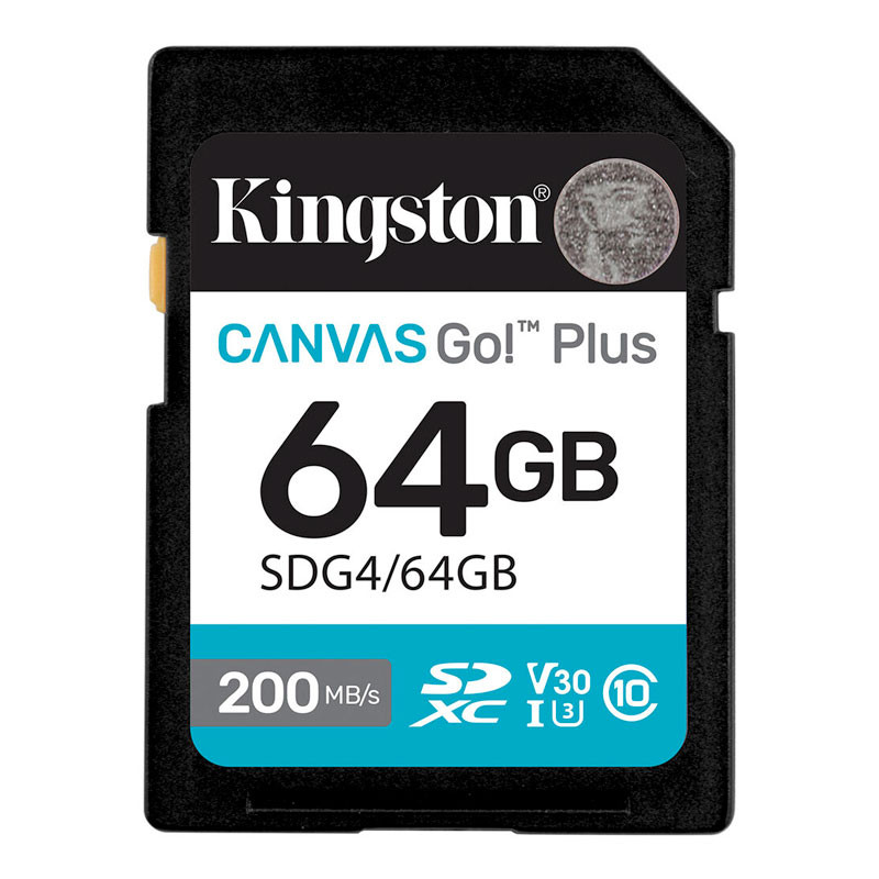 Kingston SDXC 64GB Canvas Go Plus Gen4 200R C10 UHS-I U3 V30 memóriakártya-0
