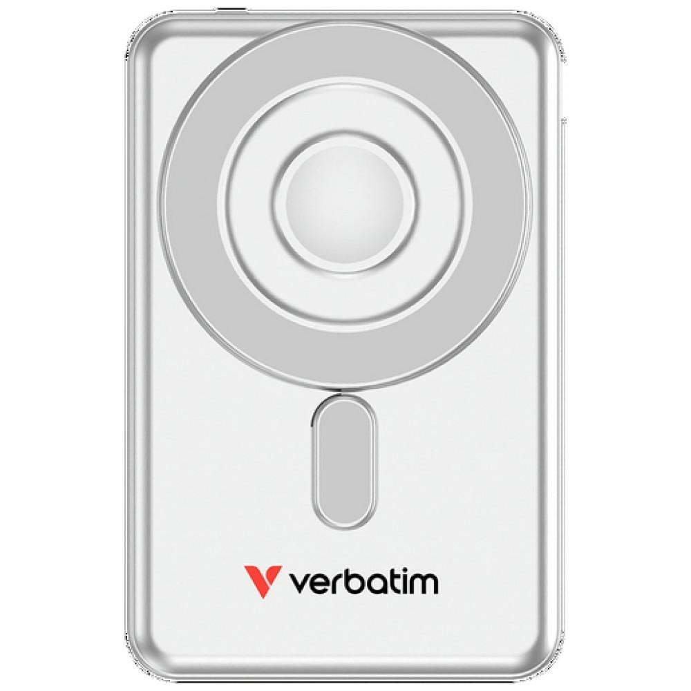 Verbatim Charge'n' Go 15W 5000mAh mágneses vezeték nélküli powerbank 2x USB-C kábellel ezüst 32276-0