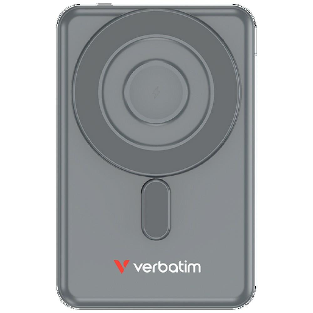 Verbatim Charge'n' Go 15 W 5000 mAh mágneses vezeték nélküli powerbank 2x USB-C kábellel szürke 32251-0