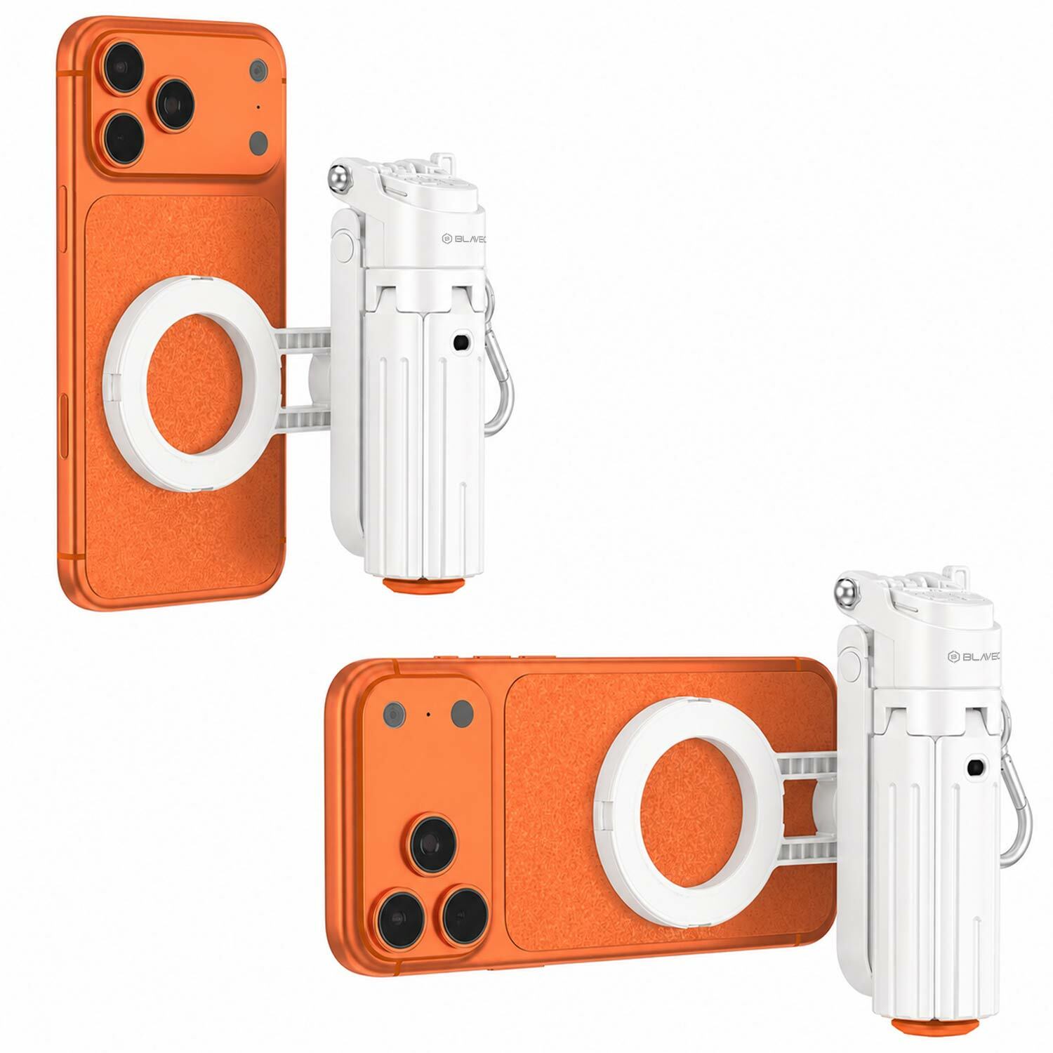 Blavec Selfie Stick Aluminium Coco PRO Mini P-01 Magsafe Auto pop quadripod + távirányító + tartó 0,48 méter (SSCPMP01-MQHW048) fehér Selfie bot-2