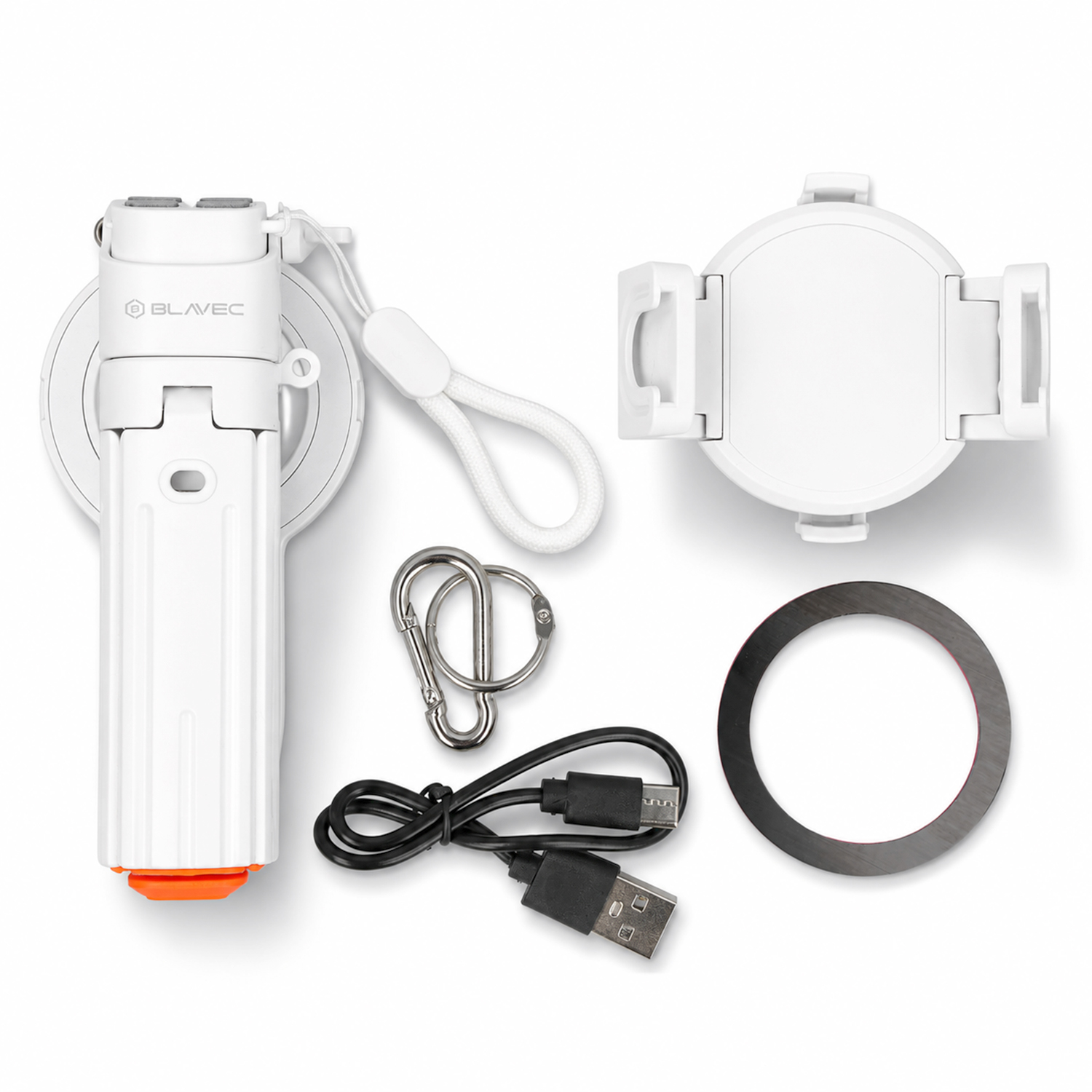 Blavec Selfie Stick Aluminium Coco PRO Mini P-01 Magsafe Auto pop quadripod + távirányító + tartó 0,48 méter (SSCPMP01-MQHW048) fehér Selfie bot-5