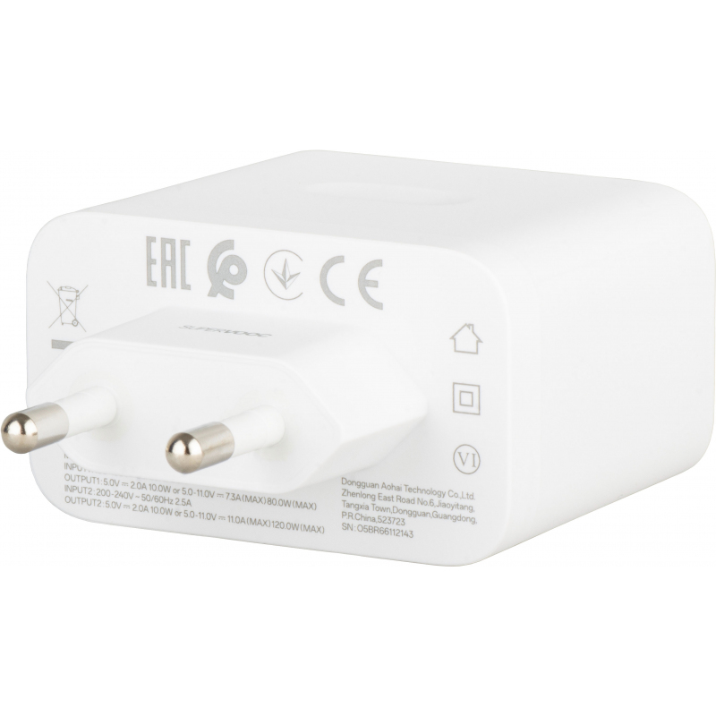 Fali töltő OnePlus, 120W, 1 x USB-A, Fehér-3