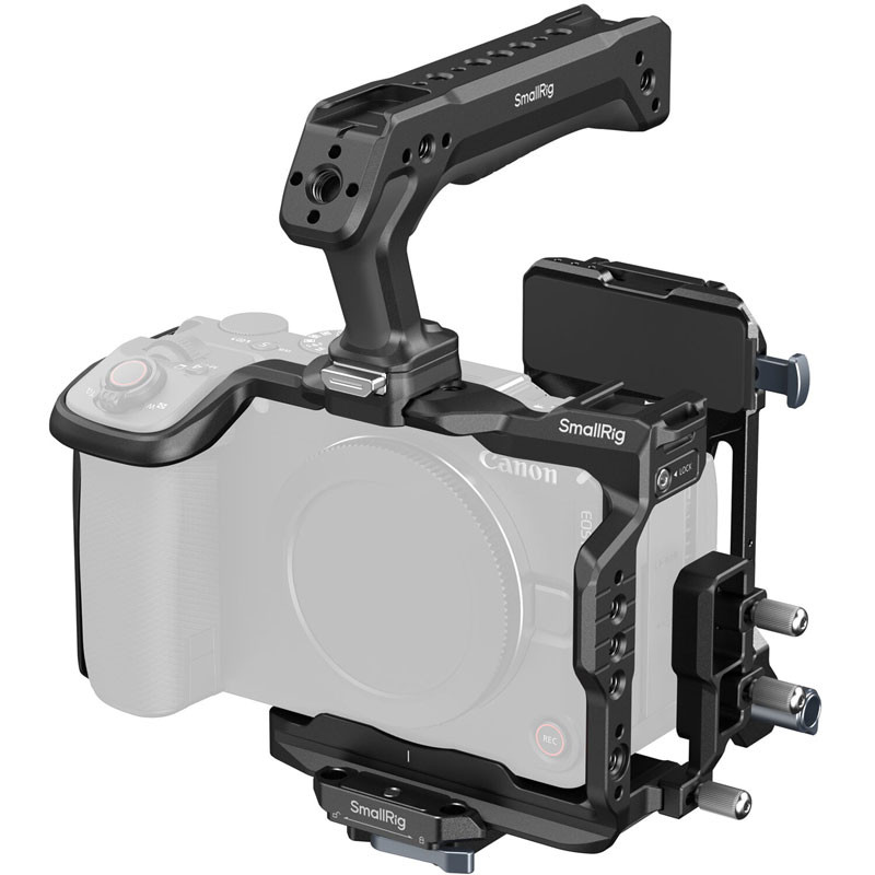 Smallrig 6381 HawkLock gyorskioldós kamera cage kit V-Mount akkumulátor adapterlappal Canon EOS R6 V-hez-0