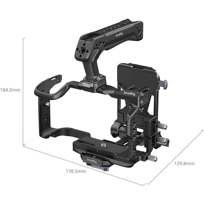Smallrig 6381 HawkLock gyorskioldós kamera cage kit V-Mount akkumulátor adapterlappal Canon EOS R6 V-hez-1