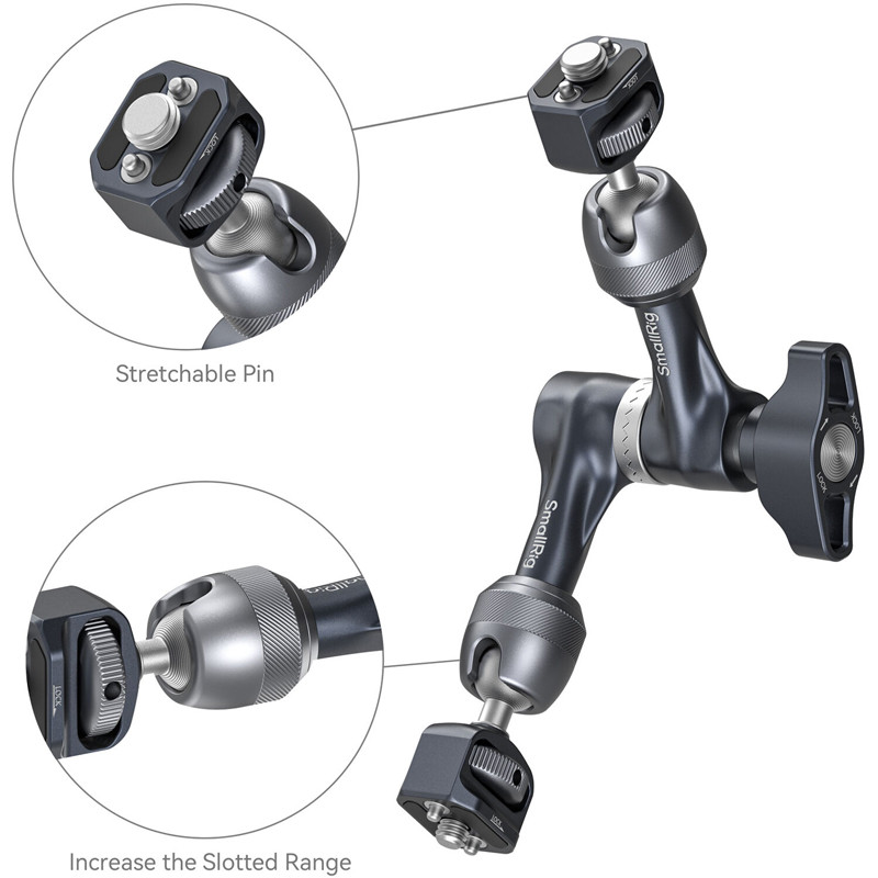 Smallrig 4899 17 cm-es Rosette Magic Arm ARRI pozicionáló csavarral-2