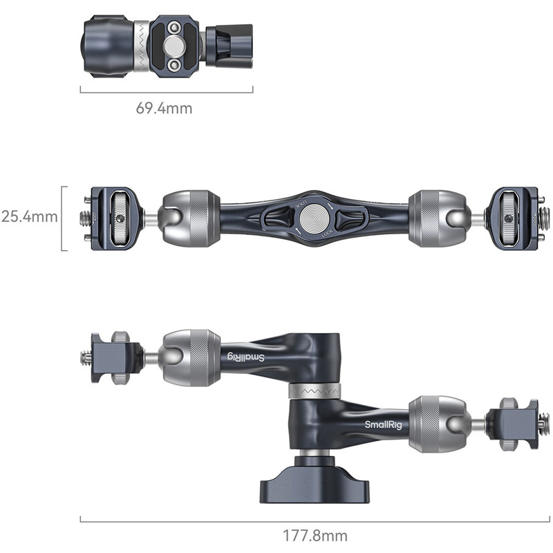 Smallrig 4899 17 cm-es Rosette Magic Arm ARRI pozicionáló csavarral-3