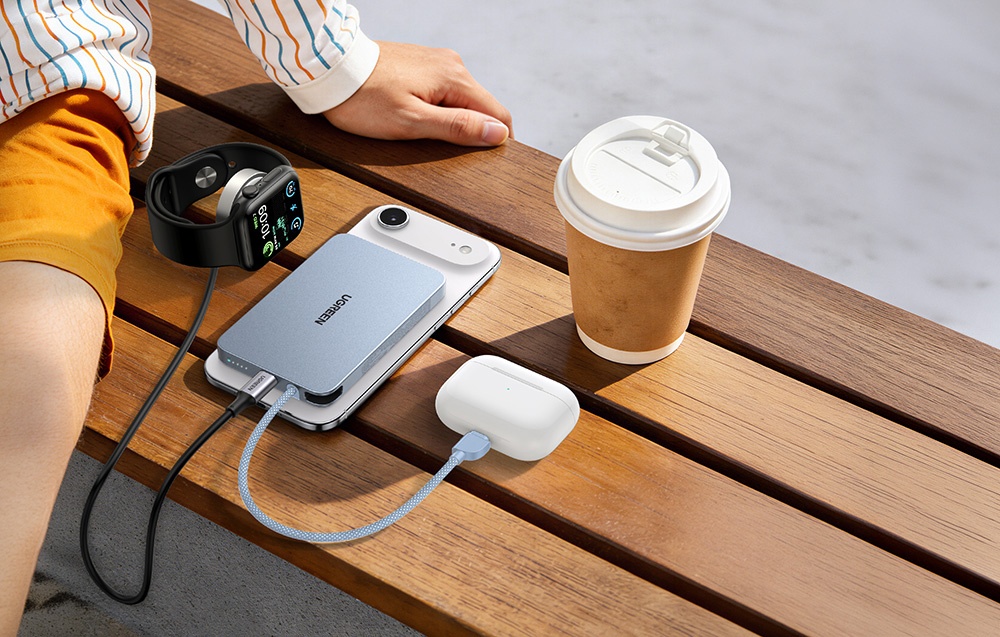 UGREEN PB570 65839B 10000 mAh 25 W mágneses powerbank (kék)-4