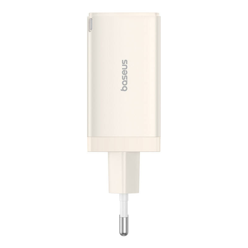 Baseus GaN5 Pro hálózati USB-C töltő adapter 2x USB-C + USB, 65W, 1 m, fehér-12