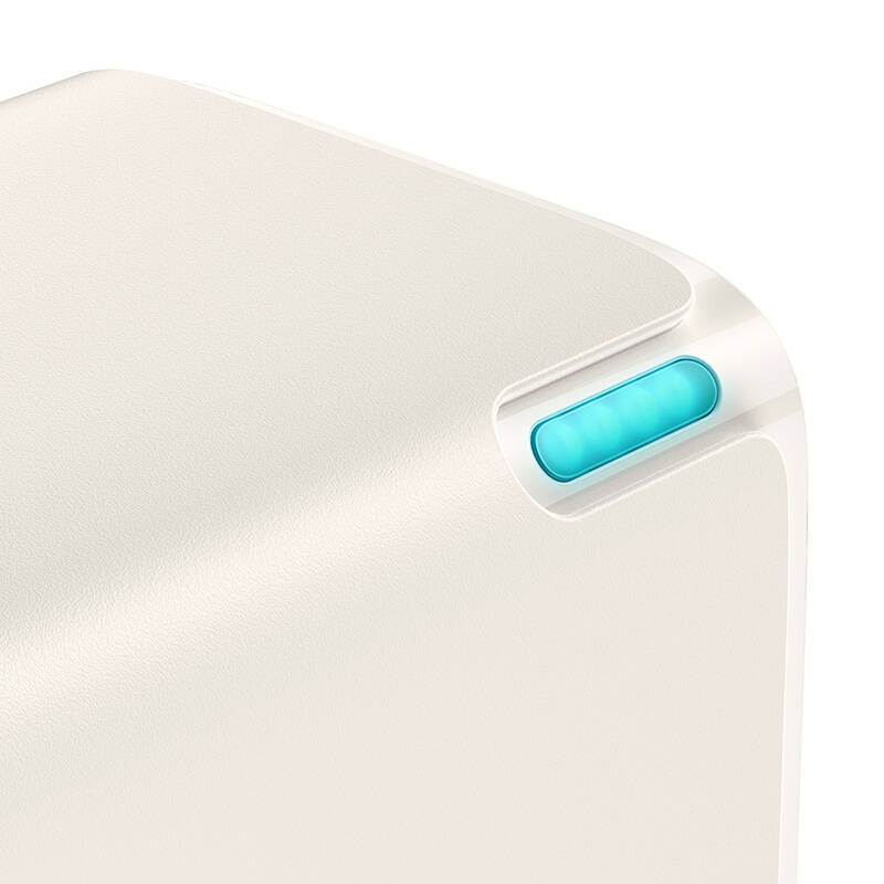 Baseus GaN5 Pro hálózati USB-C töltő adapter 2x USB-C + USB, 65W, 1 m, fehér-9