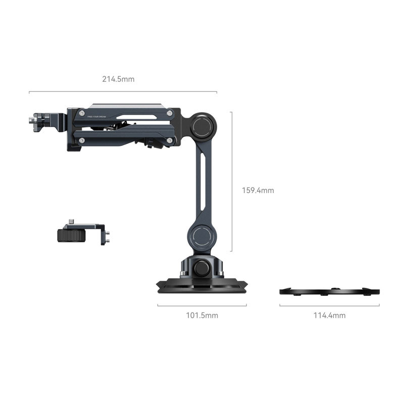 Smallrig 5123 Mini Shock Absorber Arm for DJI Osmo Pocket 3 / Gopro HERO13 / Insta360 X4-1